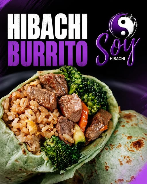 Hibachi burrito with fried rice